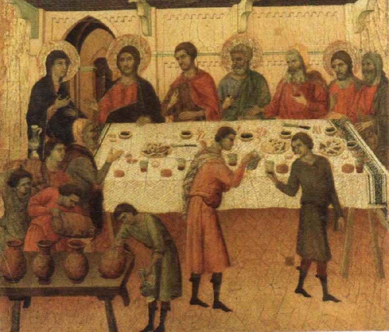Duccio di Buoninsegna The marriage Feast at Cana Norge oil painting art